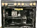 Top Gas Cooker, 60 x 90 cm, 5 Burners - Black x Gold Top Gas Cooker, 60 x 90 cm, 5 Burners, TGGA900 - Black x Gold