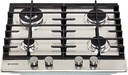 Hoover Built-in Hob 60x60, 4 Gas Burners - Stainless Steel Hoover Built-in Hob 60x60, 4 Gas Burners, HHW6LCXEGY - Stainless Steel