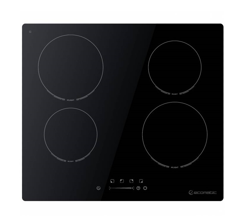 Hoover Built-in Hob 60 x 60, 4 Electric Burners - Black Hoover Built-in Hob 60 x 60, 4 Electric Radiant Zones, HH64DB3T-EGY - Black