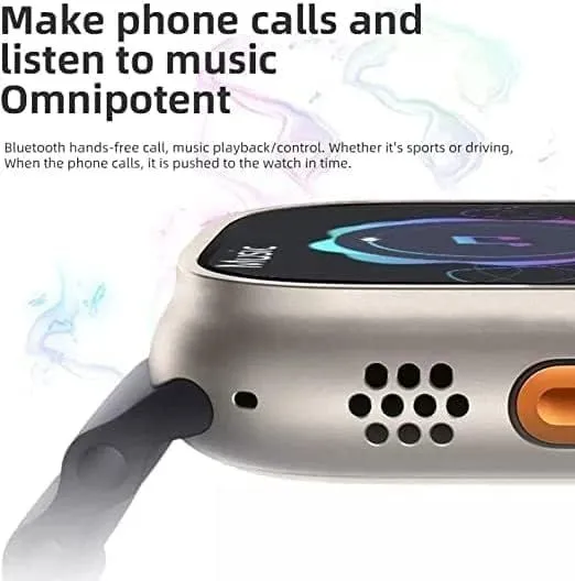 X8 Ultra 4mm 9 Smart Watch, Sport Edition, (Orange)