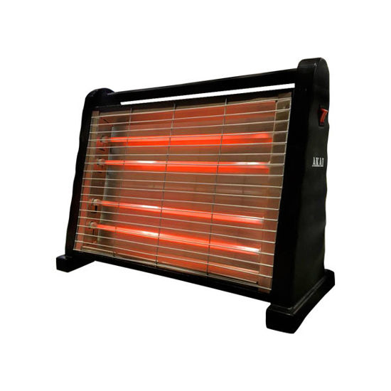 Akai Electric Heater, 2000 Watts, 4 Candles - Black.