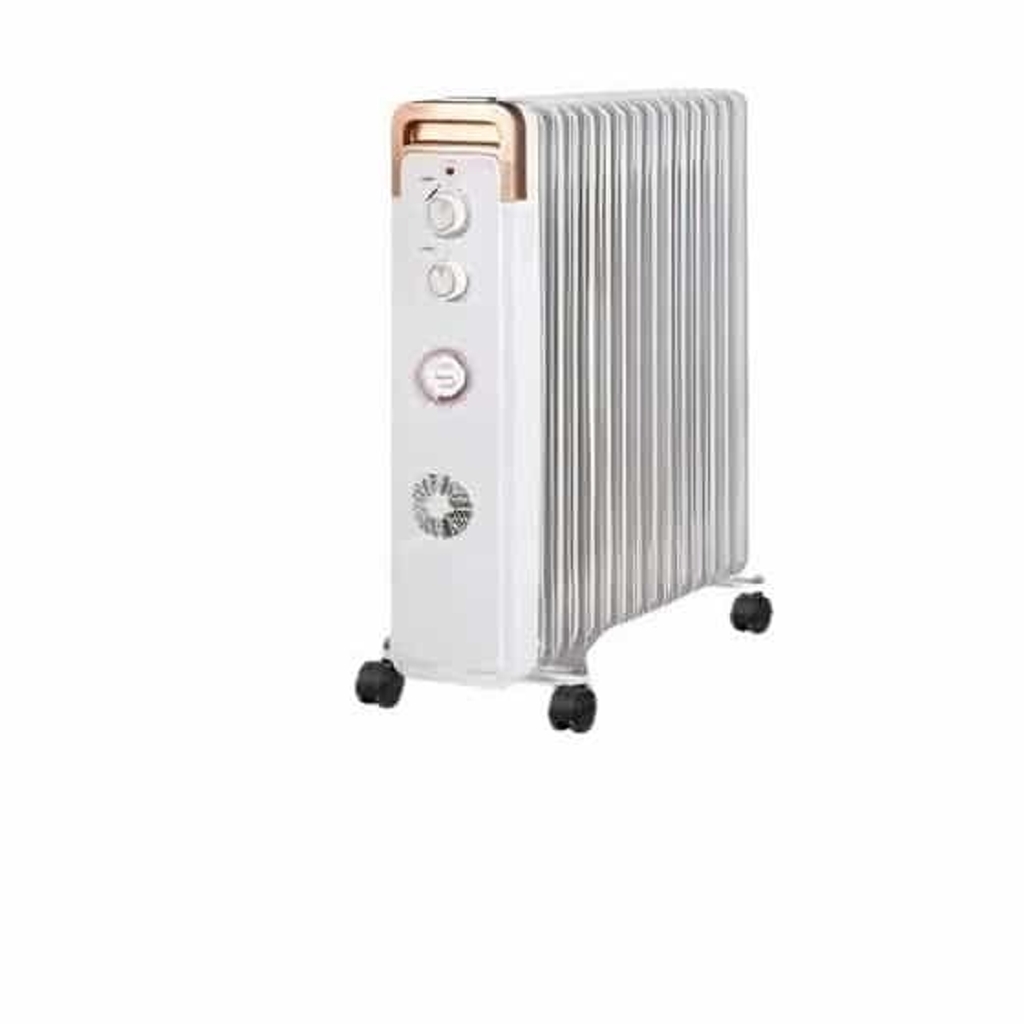 Rslan Oil Heater with Fan and Timer, 1500 Watts, 7 Fins.