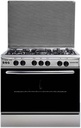 Techno Fire Gas Cooker 80*60 cm 5 Burners - Stainless Techno Fire Gas Cooker 80 cm TF-15-S - Stainless