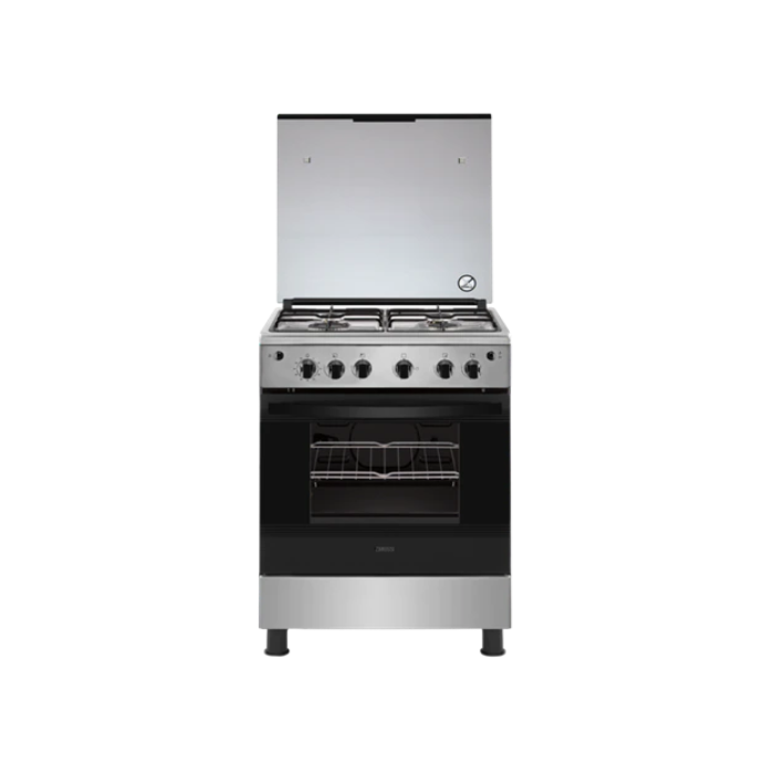 Zanussi ZCG622A6XA Stainless Steel Gas Cooker - 4 Burners - 60cm - Silver