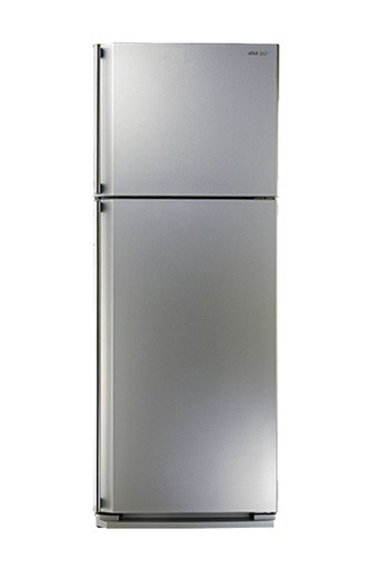 [YL-067] Sharp No Frost Slim Refrigerator 385 Liters Sharp No Frost Slim Refrigerator 385 Liters, 2 Doors, SJ-48C(SL) - Silver