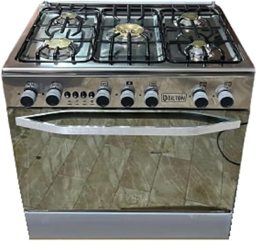 [YL-151] Belton 5-burner cooker 60*80 cm without fan - black stainless steel