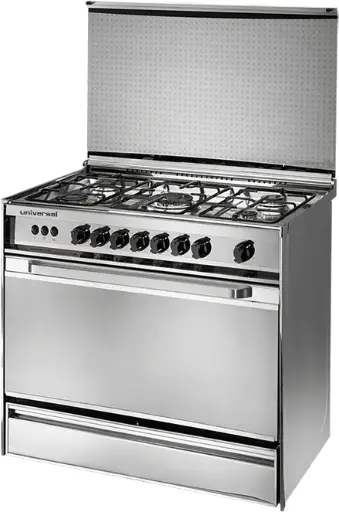 [YL-165]  Universal Classico Cooker, 60*90 cm, 5 Burners, Fan, Stainless, 8905C - Silver